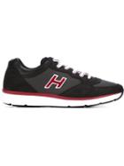 Hogan Panelled Sneakers, Men's, Size: 41, Black, Cotton/rubber/nylon/leather