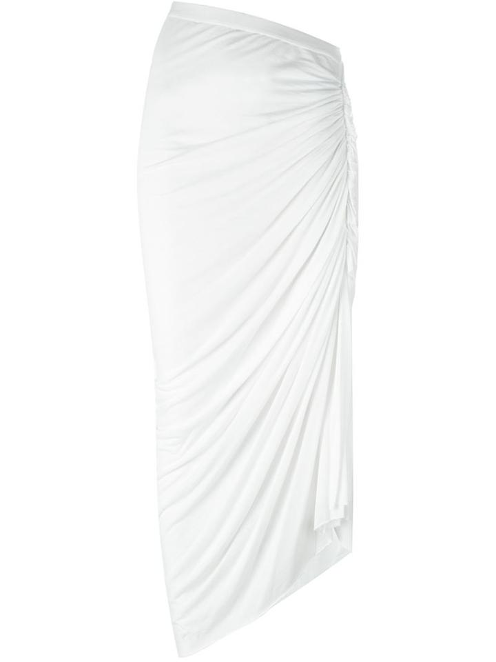 Rick Owens Lilies Draped Midi Skirt