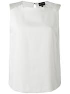 Giorgio Armani Sleeveless Straight-cut Top, Women's, Size: 40, White, Silk