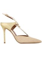 Malone Souliers Strappy Dotted Pumps - Do Not Use - Beige