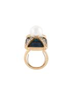 Oscar De La Renta Bejeweled Style Ring, Women's, Blue