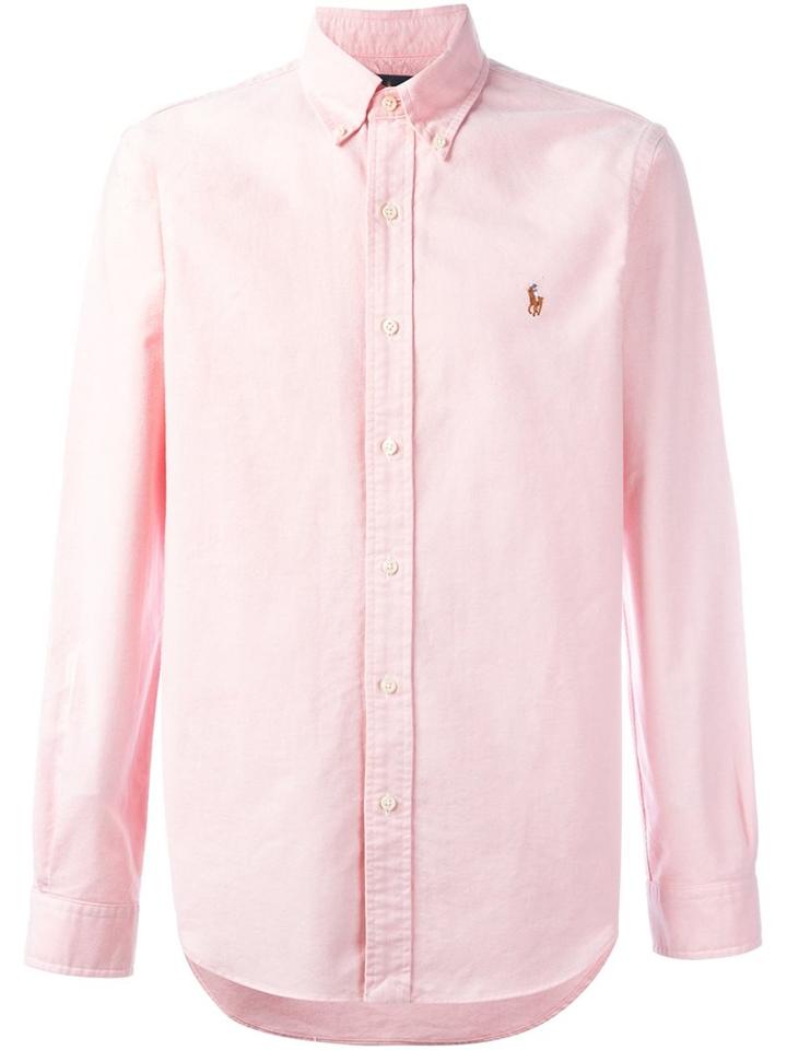 Polo Ralph Lauren Button-down Collar Shirt, Men's, Size: Large, Pink/purple, Cotton