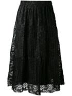 See By Chloé - Pleated Skirt - Women - Polyester/viscose - 36, Black, Polyester/viscose