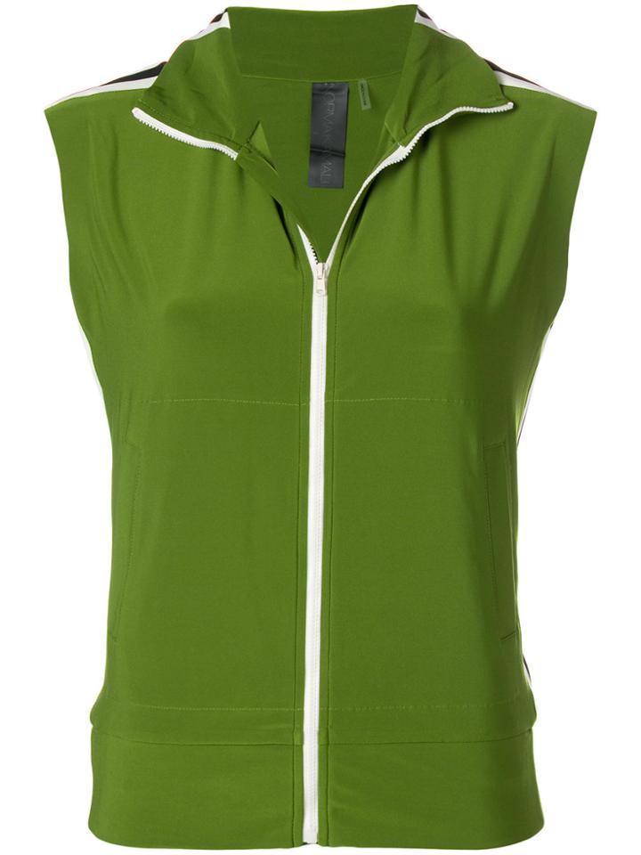 Norma Kamali Sleeveless Bomber Jacket - Green