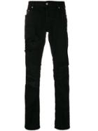 Just Cavalli Slim Fit Distressed Jeans - Black