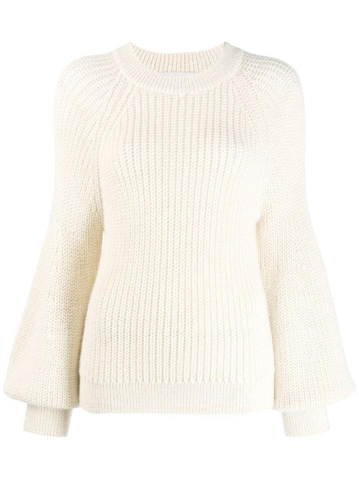 Pringle Of Scotland Blouson Sleeve Sweatshirt - White