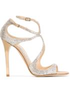 Jimmy Choo Lance Sandals, Women's, Size: 36, Nude/neutrals, Goat Skin/leather/glass