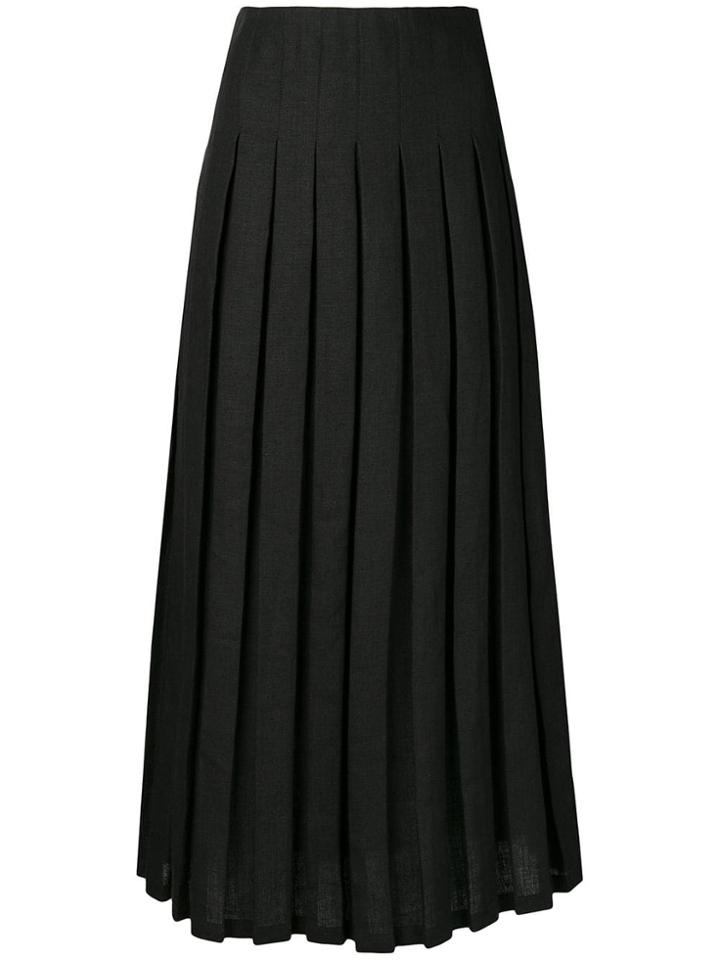 Mara Hoffman Cordelia High-pleated Skirt - Black