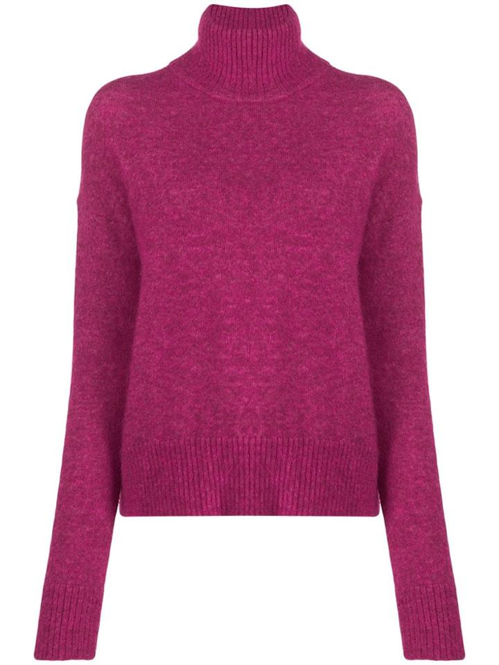J.lindeberg Turtle-neck Ribbed Sweater - Pink