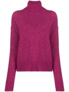 J.lindeberg Turtle-neck Ribbed Sweater - Pink