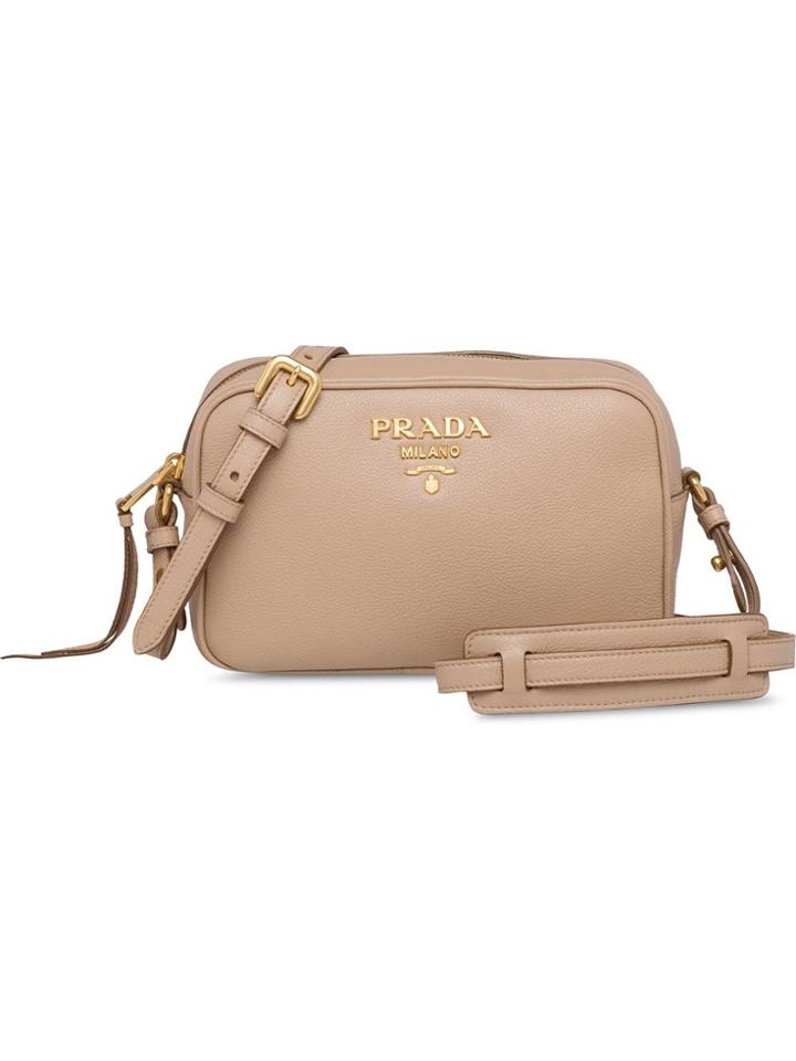 Prada Leather Shoulder Bag - Neutrals