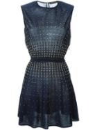 Roberto Cavalli Beaded Flared Dress, Women's, Size: 40, Blue, Viscose/polyester/spandex/elastane/silk