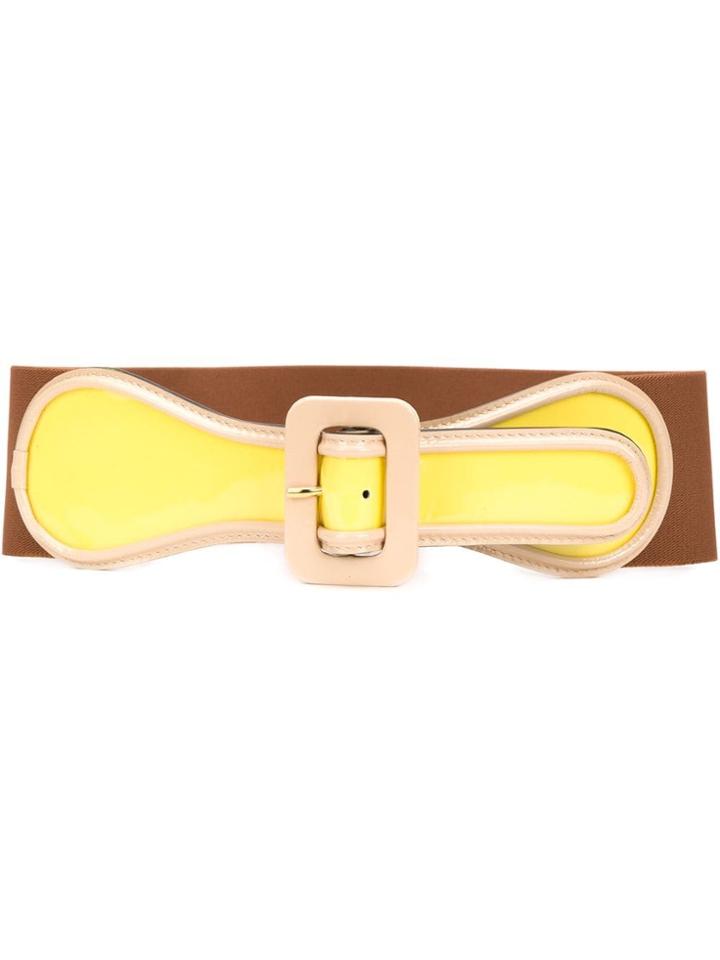 Marni Contrast Buckle Belt - Brown