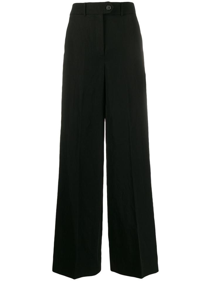 Zanini High-rise Wide-leg Trousers - Black