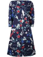 Salvatore Ferragamo Floral Shift Dress, Women's, Size: 42, Blue, Silk/cotton/acetate