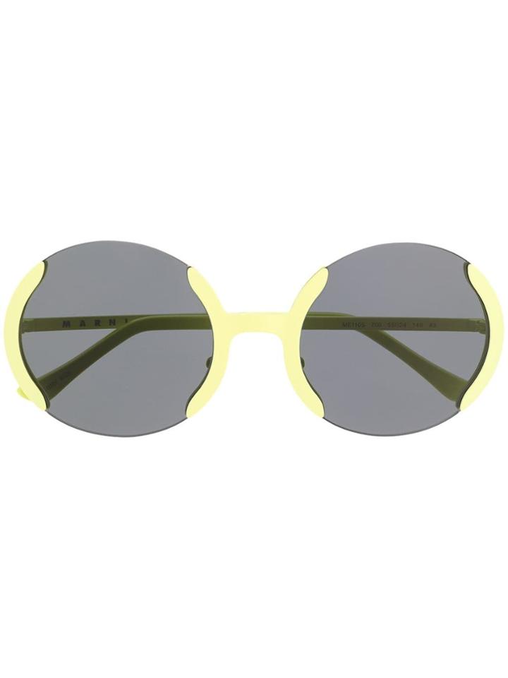 Marni Eyewear Round Frame Sunglasses - Yellow