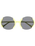 Marni Eyewear Round Frame Sunglasses - Yellow