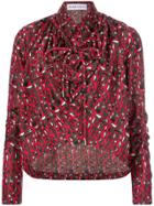 Carven Print Long-sleeve Blouse - Red