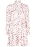 Fleur Du Mal Floral Print Flared Dress - White