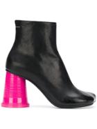 Mm6 Maison Margiela Colour-block Ankle Boots - Black