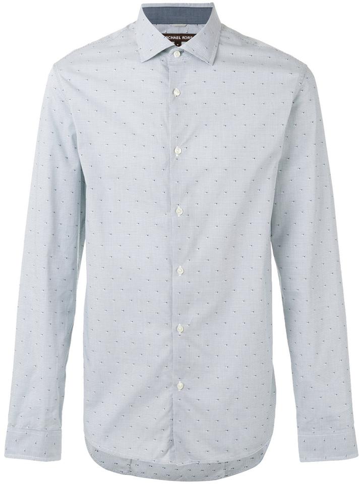 Michael Kors Dots Print Shirt, Men's, Size: Xxl, Blue, Cotton