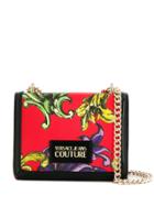 Versace Jeans Couture Saffiano Heritage Shoulder Bag - Red