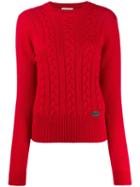 Be Blumarine Cable Knit Jumper - Red