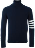 Thom Browne Contrast Stripe Roll Neck Jumper