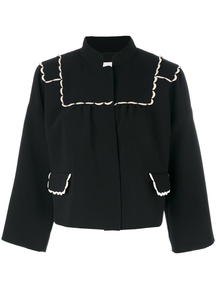 Red Valentino Cropped Jacket - Black
