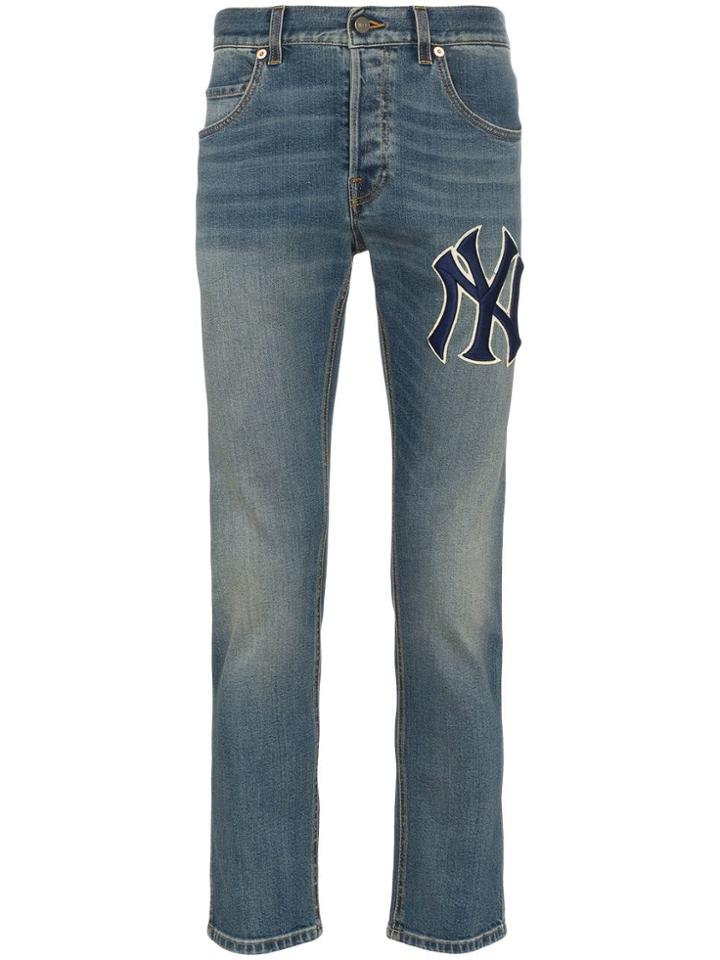 Gucci Ny Yankees Slim-fit Jeans - Blue