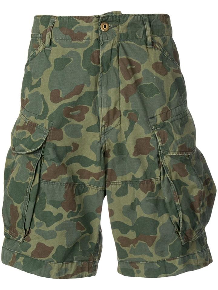 G-star Raw Research Camo Print Cargo Shorts - Green