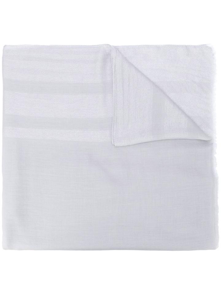 Salvatore Ferragamo - Wrap Scarf - Women - Polyester/cupro/cashmere - One Size, Grey, Polyester/cupro/cashmere