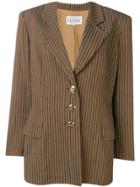 Gianfranco Ferré Pre-owned 1980's Striped Blazer - Brown