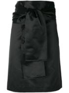 Romeo Gigli Vintage Belted Straight Skirt - Black