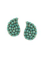 Rebecca De Ravenel Tear Pendant Earrings - Green
