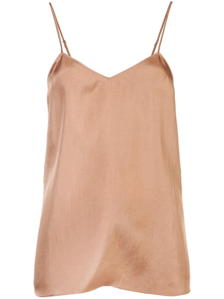Tibi Spaghetti Strap Top - Brown