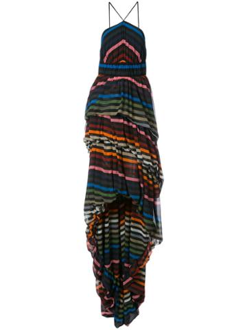 Sonia Rykiel - Striped Dress - Women - Silk - 36, Black, Silk
