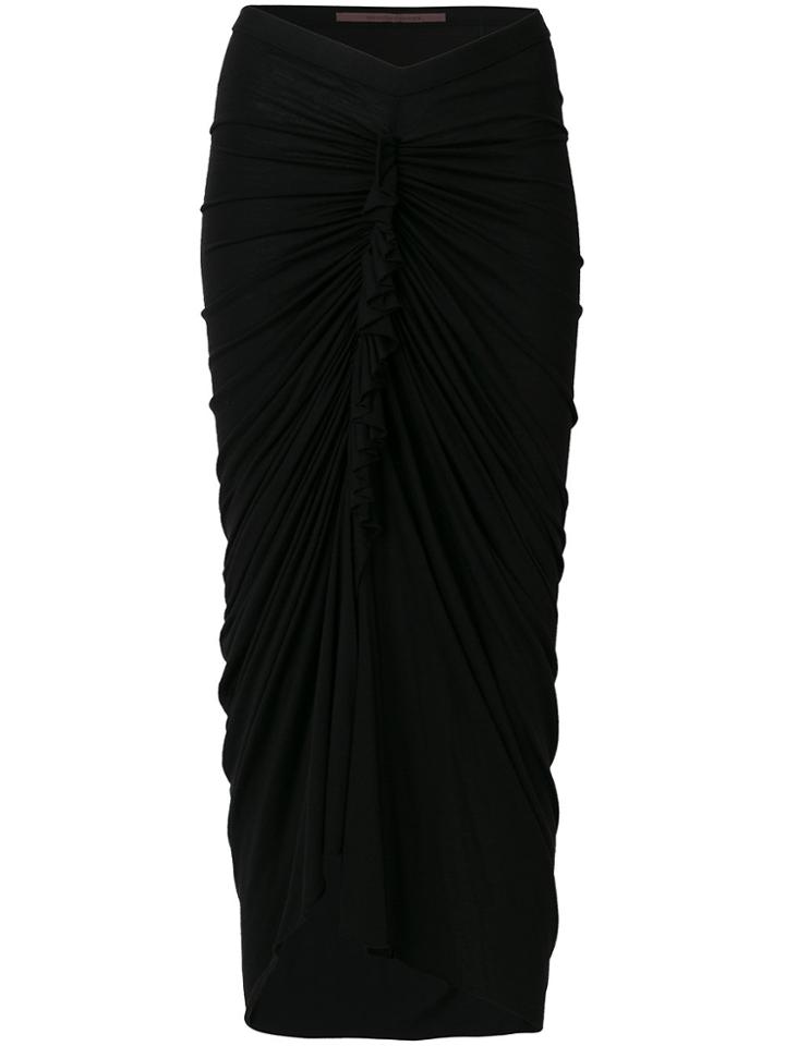 Rick Owens Lilies Pleat Detail Skirt - Black