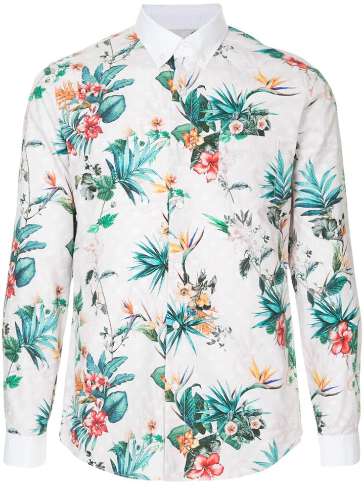 Loveless Tropical Print Shirt - Pink & Purple