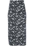 Le Ciel Bleu Floral Midi Skirt, Women's, Size: 36, Black, Cotton/acrylic/nylon
