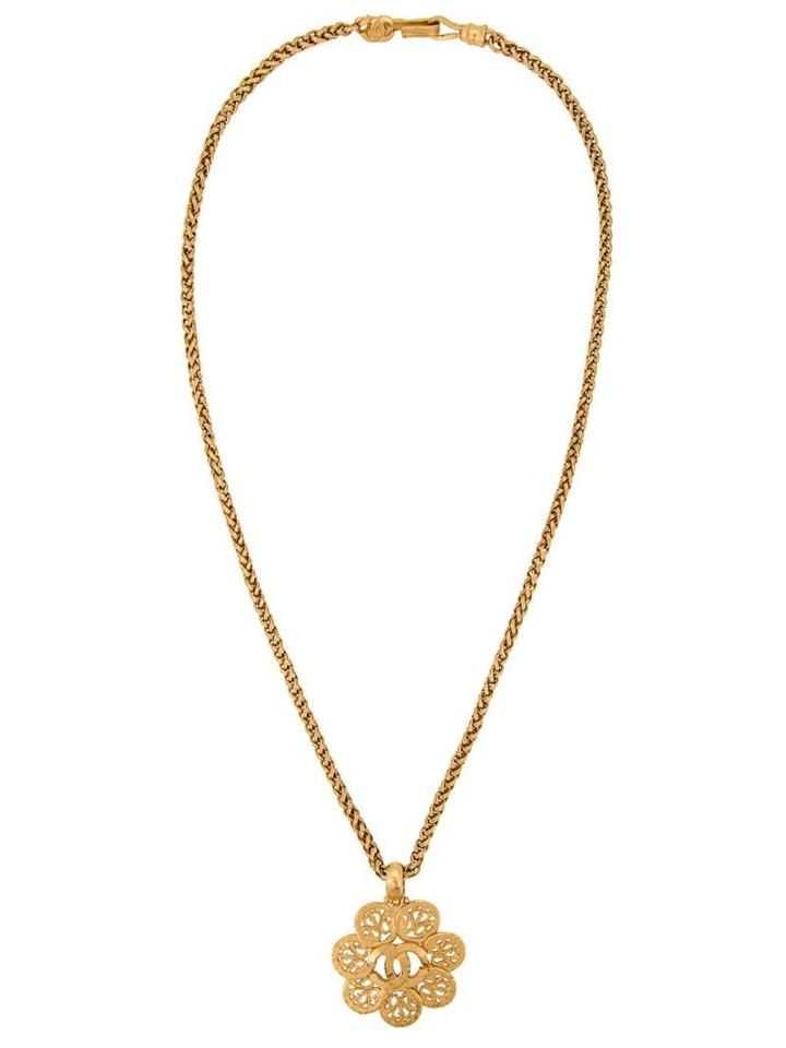 Chanel Pre-owned Cc Logo Pedant Necklace - Metallic