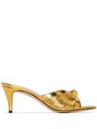 Gucci Crawford 65mm Knot-detail Sandals - 107 - Metallic