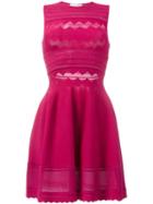 Zuhair Murad - Fitted Short Dress - Women - Polyamide/polyester/viscose - 40, Pink/purple, Polyamide/polyester/viscose