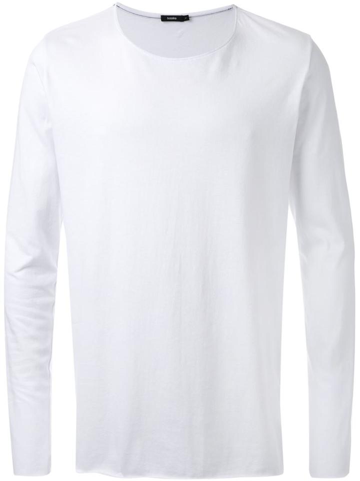 Bassike Long Sleeve T-shirt, Men's, Size: Medium, White, Organic Cotton