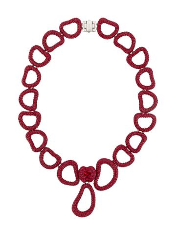 Atelier Swarovski Swarovski Crystal Link Necklace - Red
