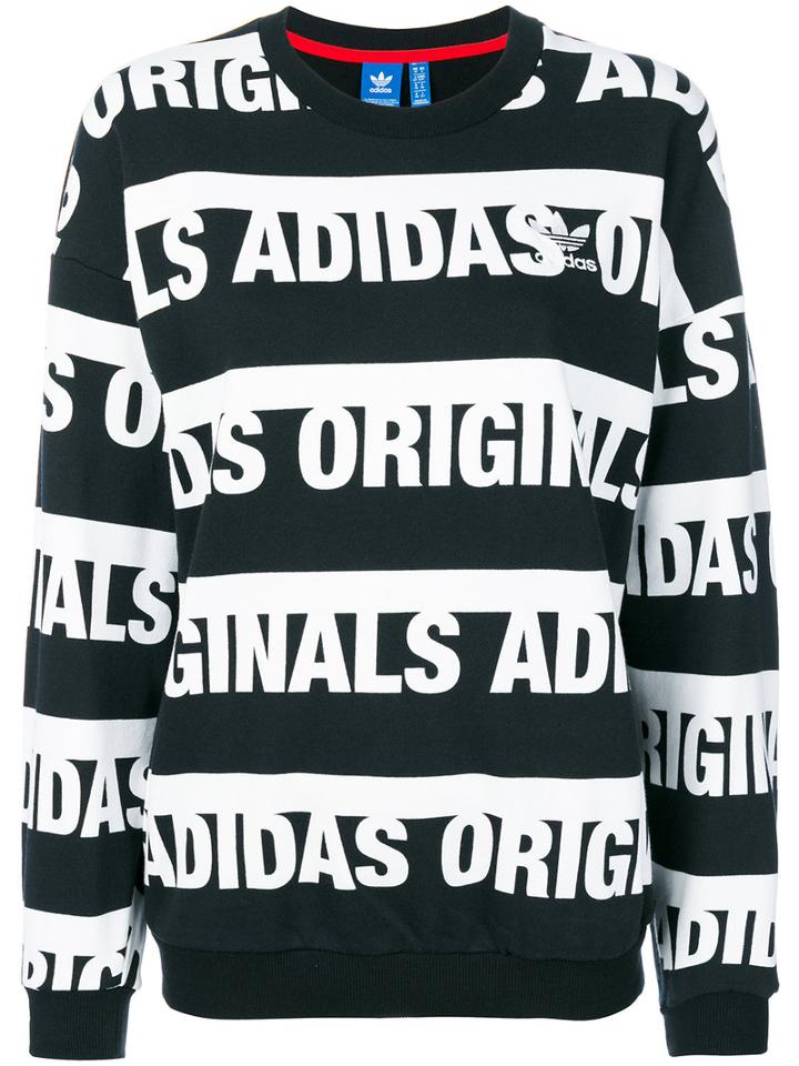 Adidas Originals - Trefoil Sweatshirt - Women - Cotton/polyester - 42, Black, Cotton/polyester