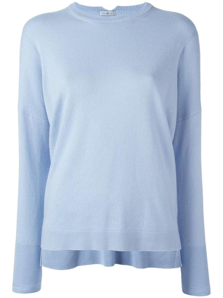 Malo Crew Neck Jumper, Women's, Size: Medium, Blue, Cashmere