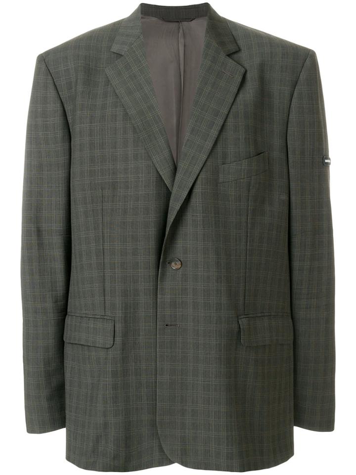 Balenciaga Bal Washed Blazer - Green
