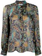 Liu Jo Paisley Print Pleated Blouse - Neutrals
