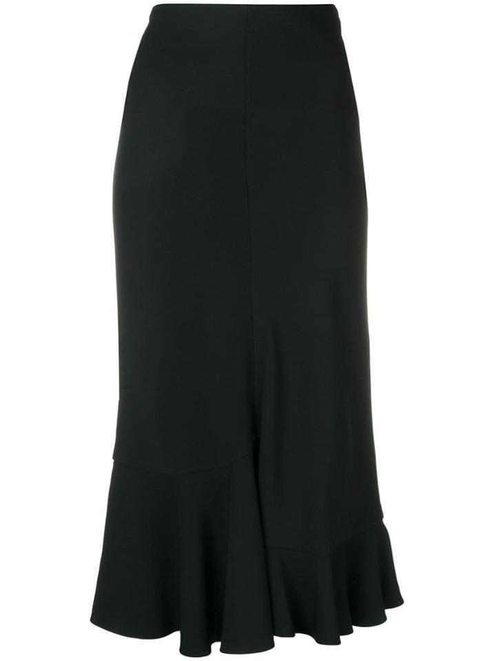 Victoria Beckham Frill Hem Skirt - Black